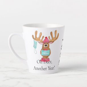 Rudolph the Face Mask Reindeer Latte Mok