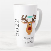 Rudolph the Face Mask Reindeer Latte Mok (Rechterhoek)