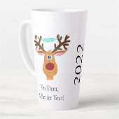 Rudolph the Face Mask Reindeer Latte Mok (Linkerhoek)