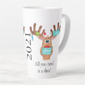 Rudolph the Face Mask Reindeer Latte Mok (Rechterhoek)