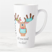 Rudolph the Face Mask Reindeer Latte Mok (Rechts)
