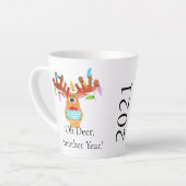 Rudolph the Face Mask Reindeer Latte Mok (Linkerhoek)