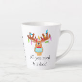Rudolph the Face Mask Reindeer Latte Mok (Rechts)