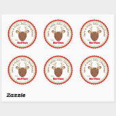 Rudolph the Red Nose Rendier Kerst stickers (Vel)