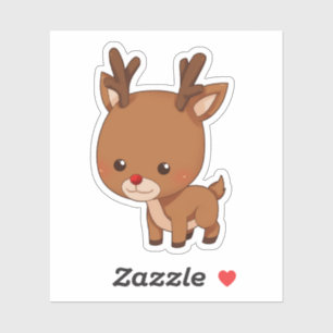 Rudolph the Red Nosed Reindeer Cute Sticker