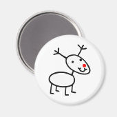 Rudolph The Red Nosed Reindeer Ugly Kerstmis Magneet (Voorkant / Achterkant)