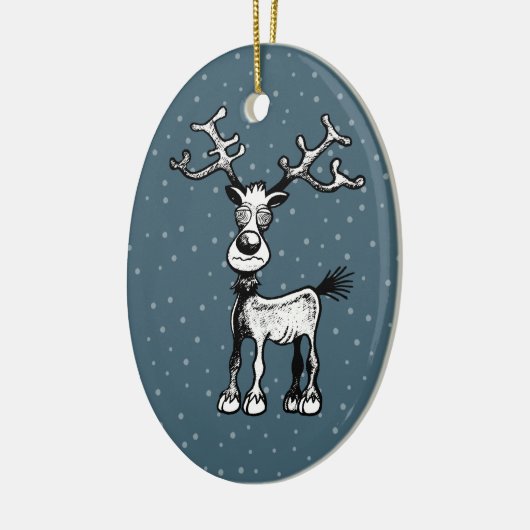 Rudolph the Reindeer Keramisch Ornament (Links)