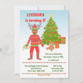 Rudolph Ugly Sweater Anniversaire Fête Invitation (Devant)