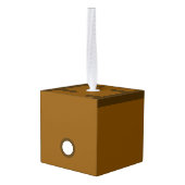 Rudolph Wooden Cube Christmas Ornament (Achter hoekig)