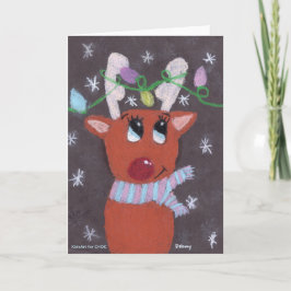 Rudolph's Glitterende Gewei - KidsArt voor CHOC Kaart