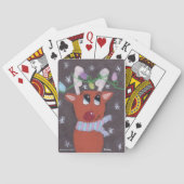 Rudolph's Sparkly Antlers - KidsArt for CHOC  Pokerkaarten (Achterkant)
