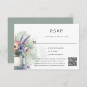 Rudtic Mason Jar Floral RSVP (Devant / Derrière)