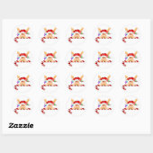 Rudy Candy Cane Ronde Sticker (Vel)