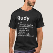 RUDY Definition Personalized Name Funny Birthday G T-shirt (Voorkant)