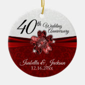  Rudy Flower Jubileum Keepomwille Keramisch Ornament (Voorkant)