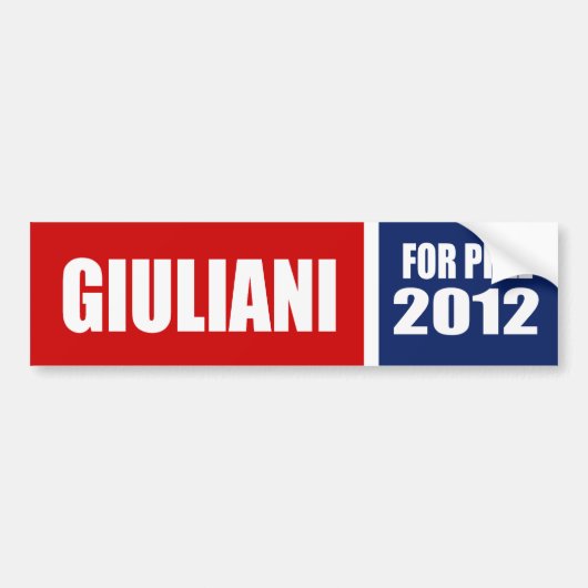 RUDY GIULIANI 2012 BUMPERSTICKER (Voorkant)