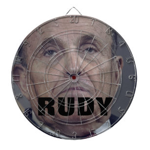 Rudy Giuliani Black Hair Dye Drip Face Dartboard Dartbord