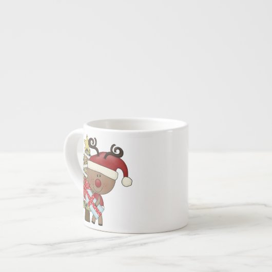 Rudy Reindeer Holiday Tree Espresso Kop (Voorkant links)