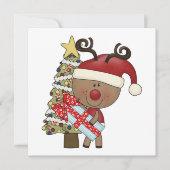 Rudy Reindeer Holiday Tree Feestdagenkaart (Voorkant)