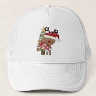 Rudy Reindeer Holiday Tree Trucker Pet