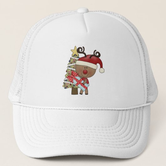 Rudy Reindeer Holiday Tree Trucker Pet (Voorkant)