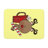 Rudy Reindeer met Cacao Magneet (Horizontaal)
