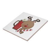 Rudy Reindeer met Cacao Tegeltje (Zijkant)