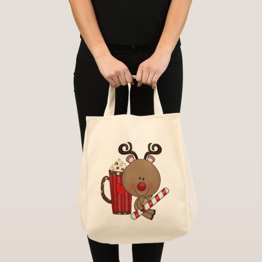 Rudy Reindeer met Cacao Tote Bag (Voorkant (product))