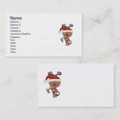 Rudy Reindeer met Klokken Visitekaartje (Voorkant / Achterkant)
