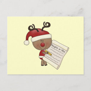 Rudy Reindeer Naughty of Nic Briefkaart