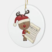 Rudy Reindeer Naughty of Nic Keramisch Ornament (Links)