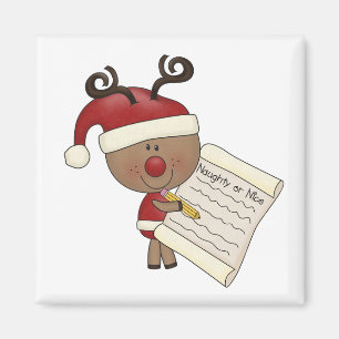 Rudy Reindeer Naughty of Nic Magneet