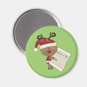 Rudy Reindeer Naughty of Nic Magneet (Voorkant / Achterkant)