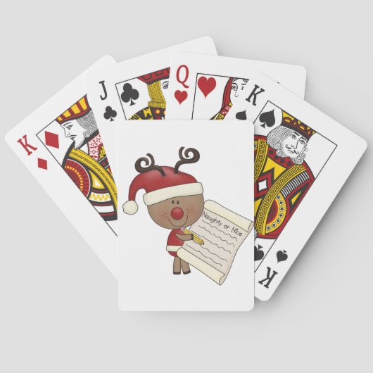 Rudy Reindeer Naughty of Nic Speelkaarten (Achterkant)