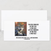 Rudyard Kipling Sterkte van de Pack Wolf Quote (Voorkant / Achterkant)