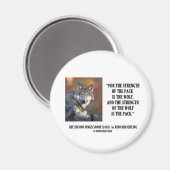 Rudyard Kipling Sterkte van de Pack Wolf Quote Magneet (Voorkant / Achterkant)
