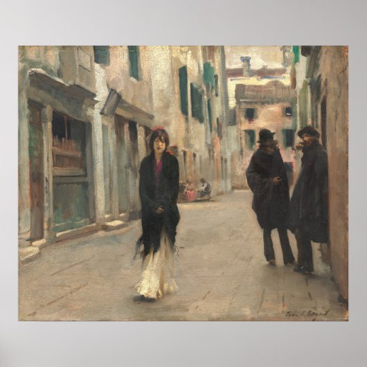 Rue à Venise - John Sargent Fine Art Poster (Devant)