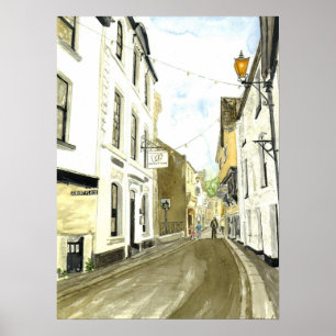 "Rue antérieure, affiche de Fowey"