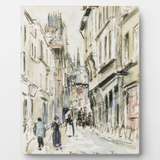 Rue Damiette, Rouen (ca. 1884) van Camille Pissarr Fotoplaat