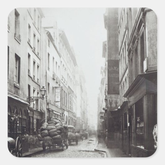 Rue de la Grande Truanderie Vierkante Sticker (Voorkant)