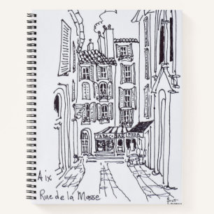 Rue de la Masse Aix en Provence, Frankrijk Notitieboek