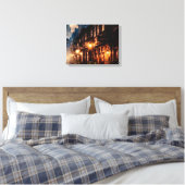 Rue de nuit sur toile (Insitu(Chambre))