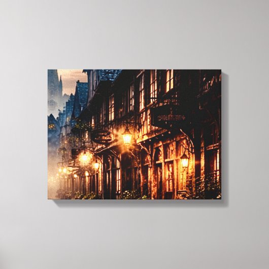 Rue de nuit sur toile (Recto)