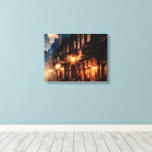 Rue de nuit sur toile (Insitu (Plancher de Bois))