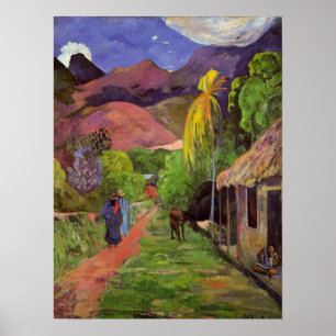 'Rue de Tahiti' - Paul Gauguin Print