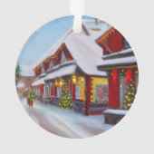 Rue de ville enneigée à Noël (dos)