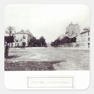 Rue d'Enfer van de weg naar Orleans Vierkante Sticker