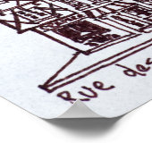 Rue des Boucheries | Bretagne, Frankrijk Poster (Hoek)