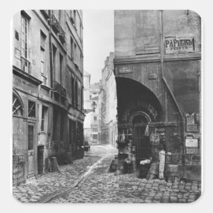 Rue des Marmousets, from rue Saint-Landry, Paris Vierkante Sticker