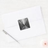 Rue des Vertus, van de Rue Phelippeaux, Parijs Vierkante Sticker (Envelop)